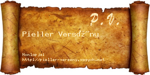 Pieller Versény névjegykártya